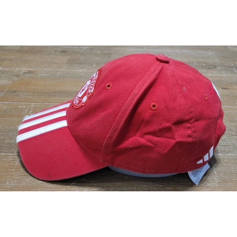 Manchester United Hat Strapback Adidas Red Soccer Premier League Youth Cap
